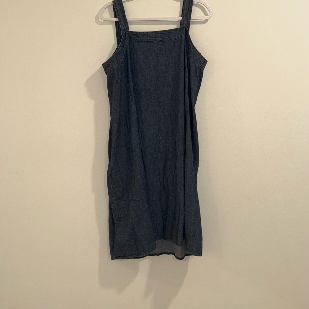 Eileen Fisher Square Neck Denim Dress - image 3